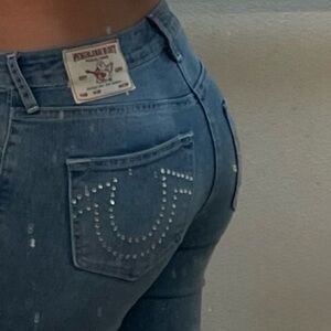 True Religion Women's Light Blue Bootcut Jeans